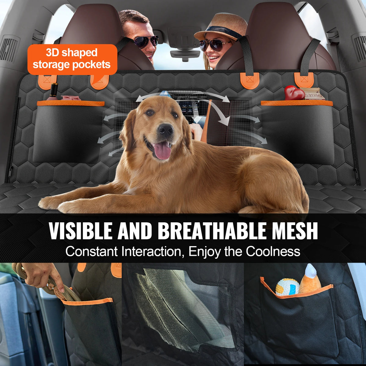 SucceBuy Dog Back Seat Extender Car Seat Cover Hammock