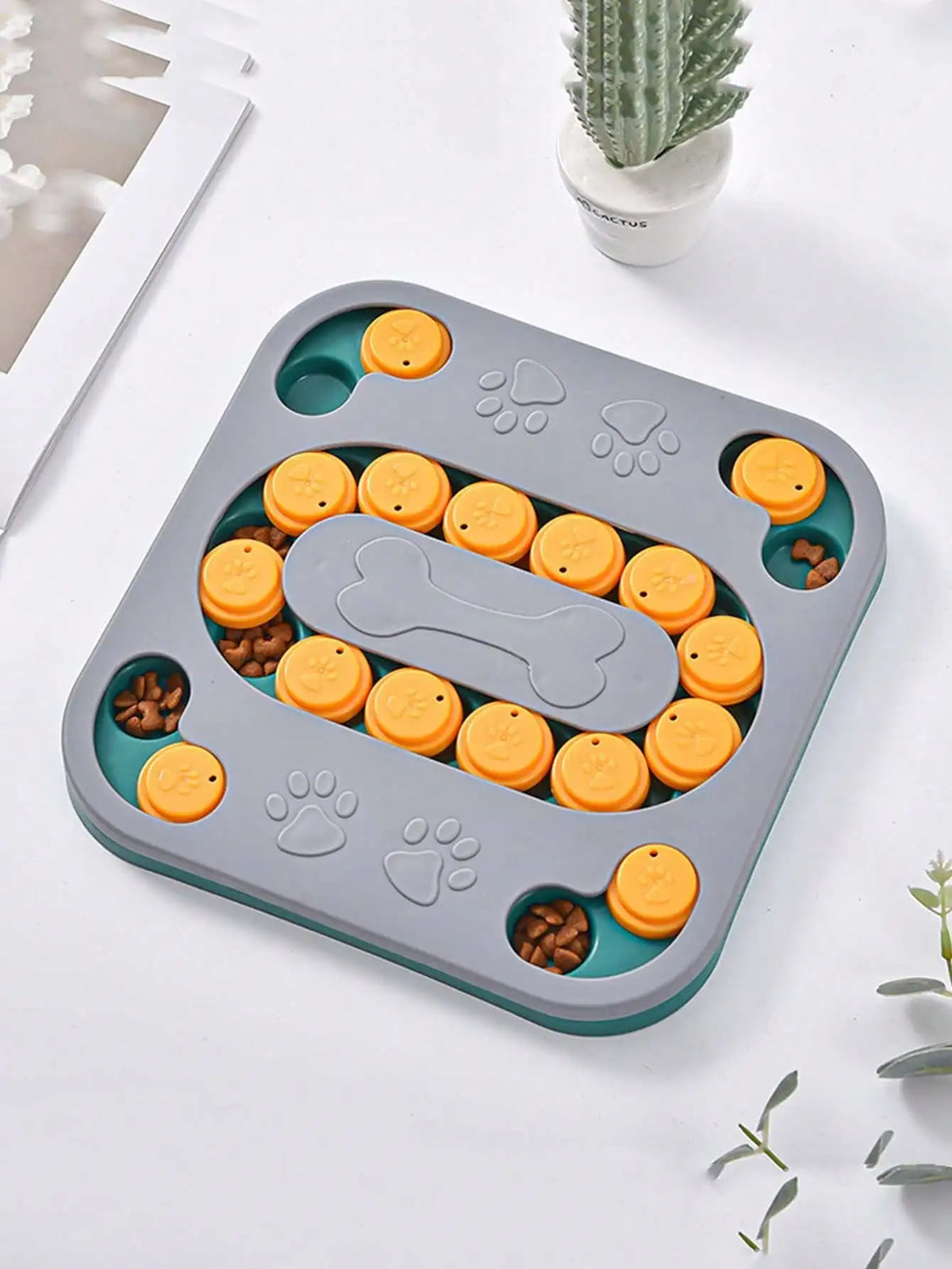 Interactive Pet Training Puzzle Toy Slow Feeder Bowl