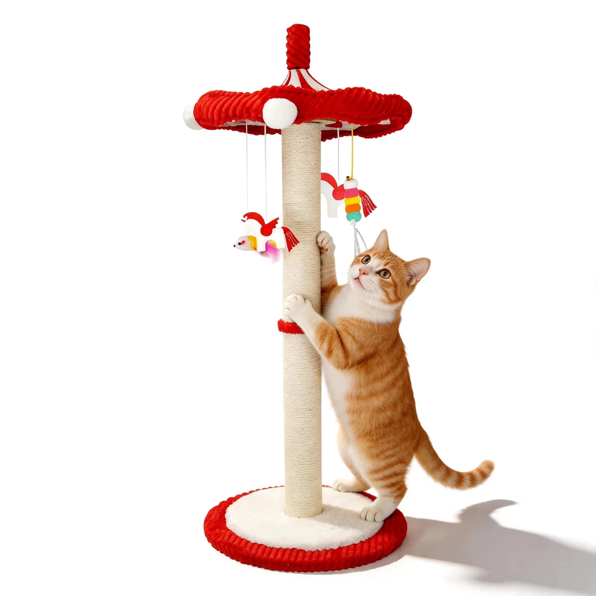 CWV Carousel Cat Tree With Rotating Top And Interactive Toys