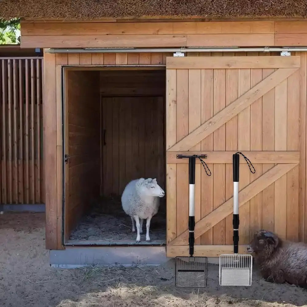 Extendable Cat Litter Scoop & Chicken Coop Rake, Retractable Waste Cleaning Tool For Cat Litter Box, Coop, Garden