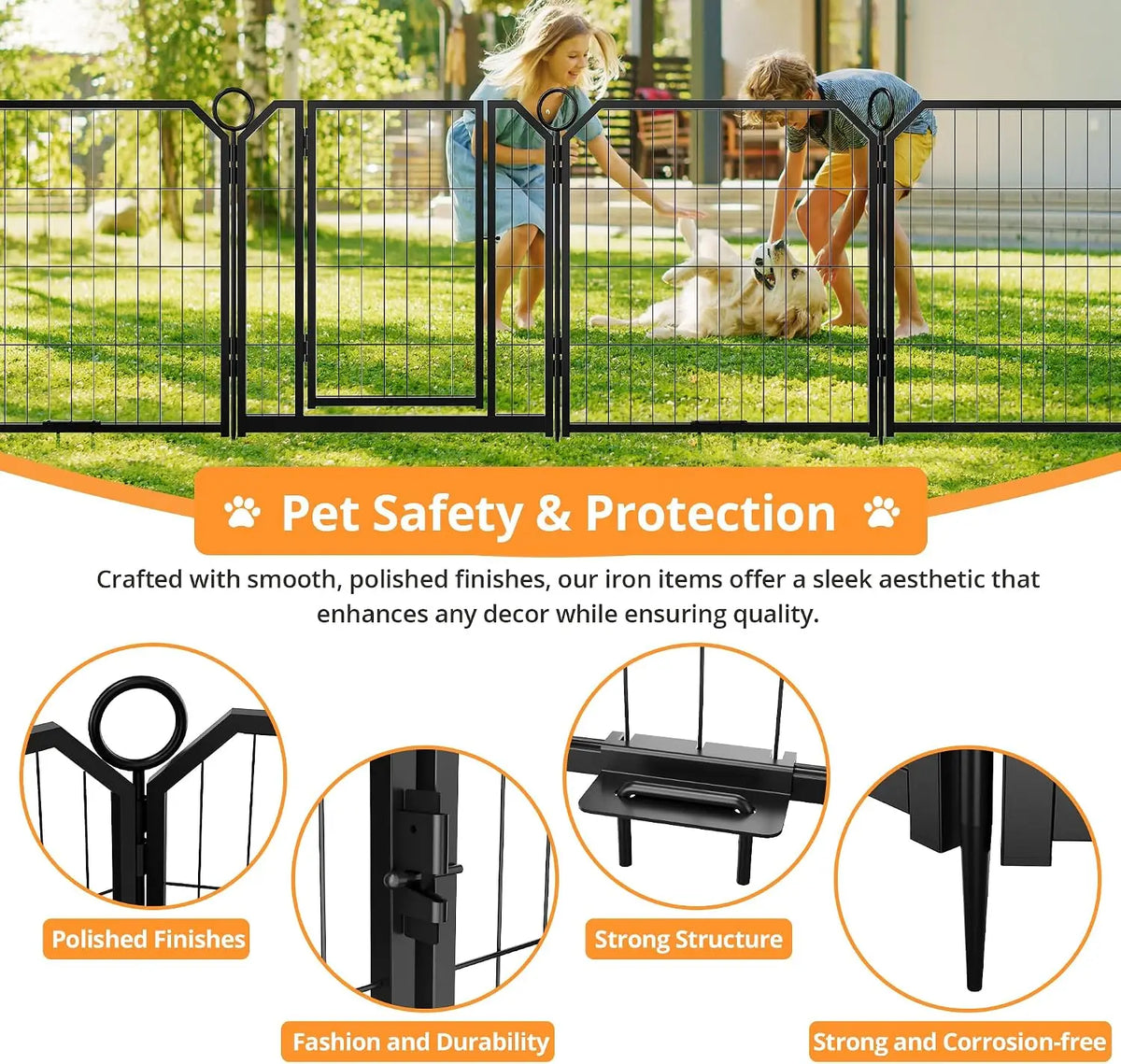 Garvee Heavy Duty Dog Playpen With Self Locking Door
