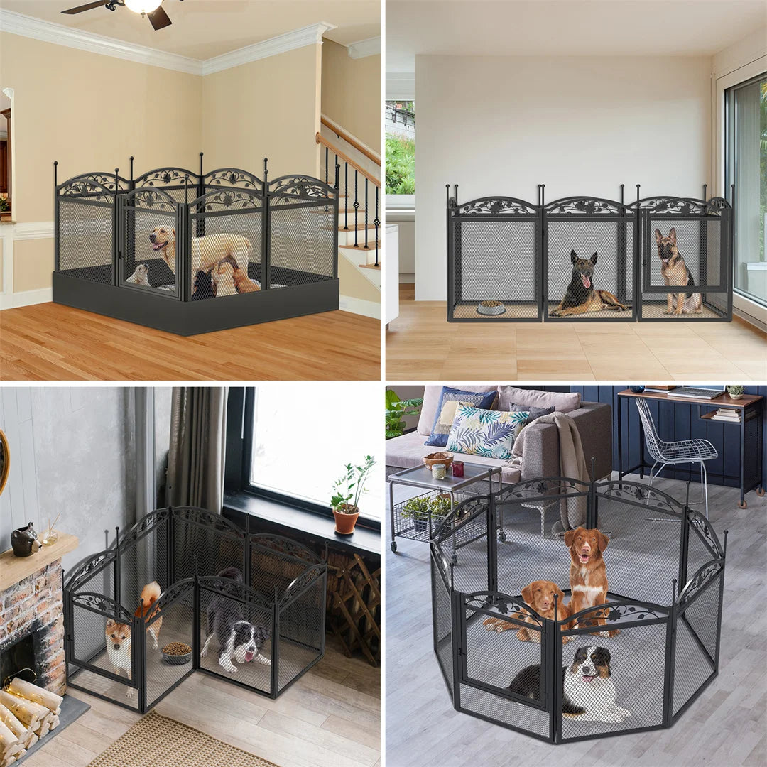 Bingopaw Heavy Duty Metal Dog Playpen For Indoor Outdoor