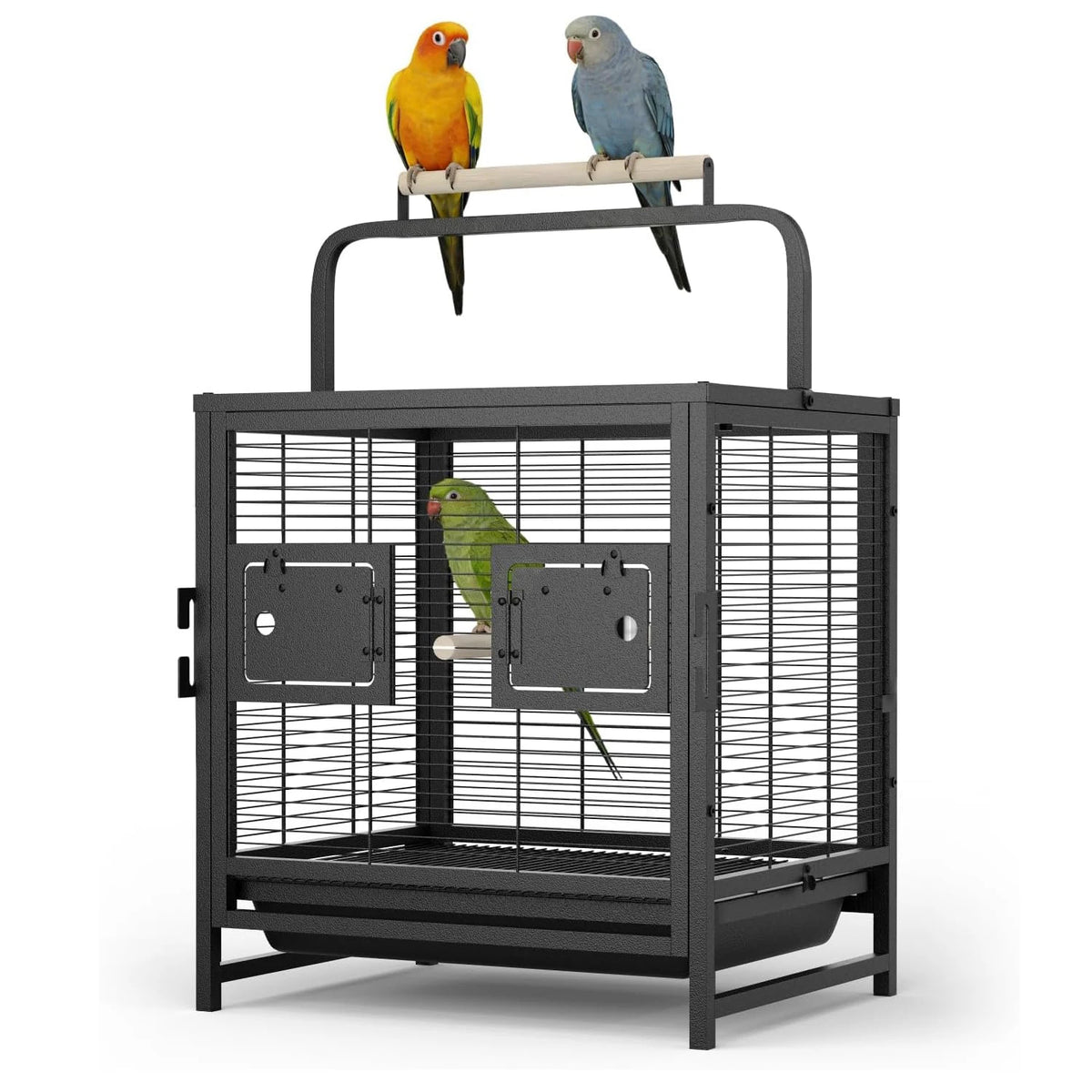 HiMISS Portable Bird Cage With Removable Tray And Perch