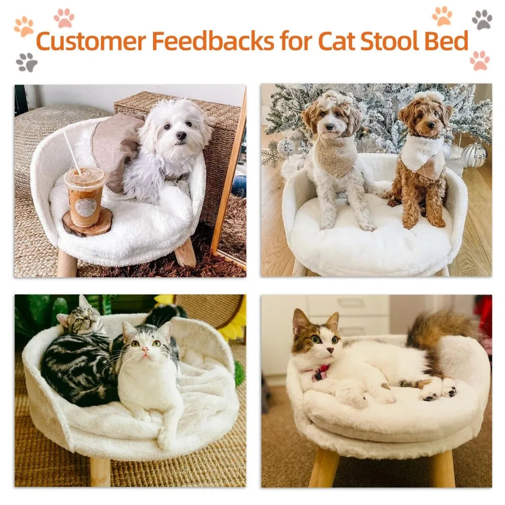 Borwart Elevated Dog Cat Sofa Bed With Removable Waterproof Cushion