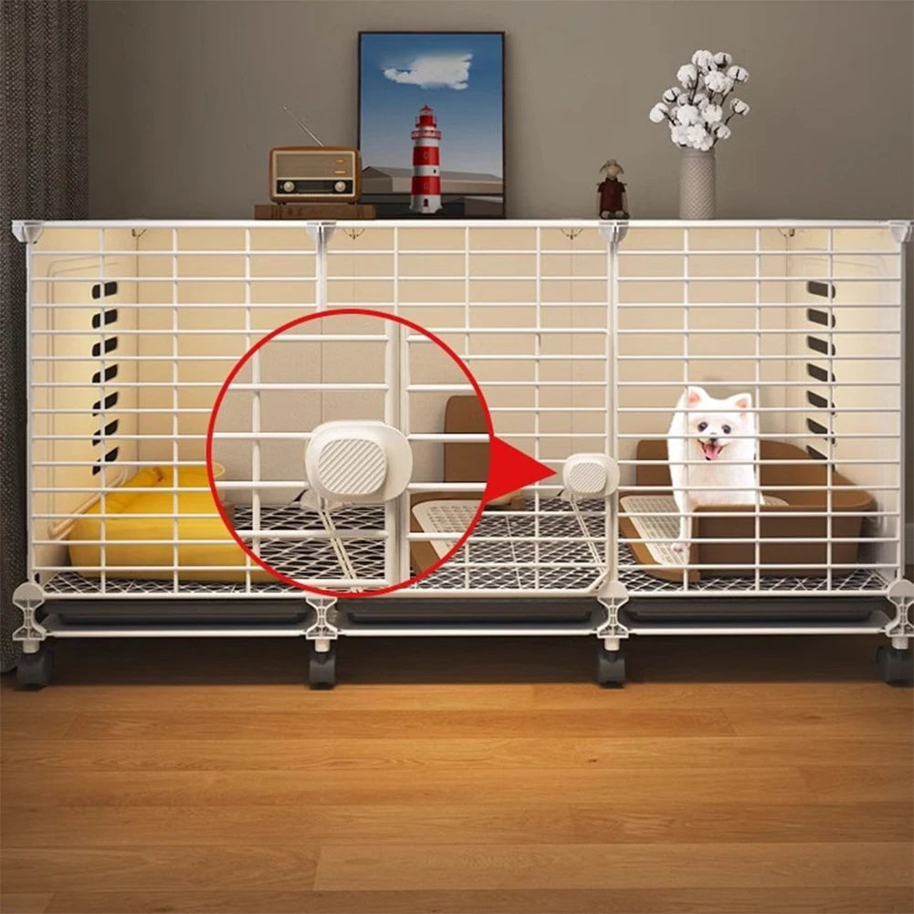 Indoor Wire Dog Crate With Wheels And Slide Out Tray