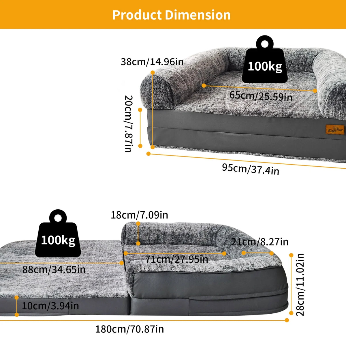 Bingopaw Orthopedic Adult And Pet Foldable Plush Bed