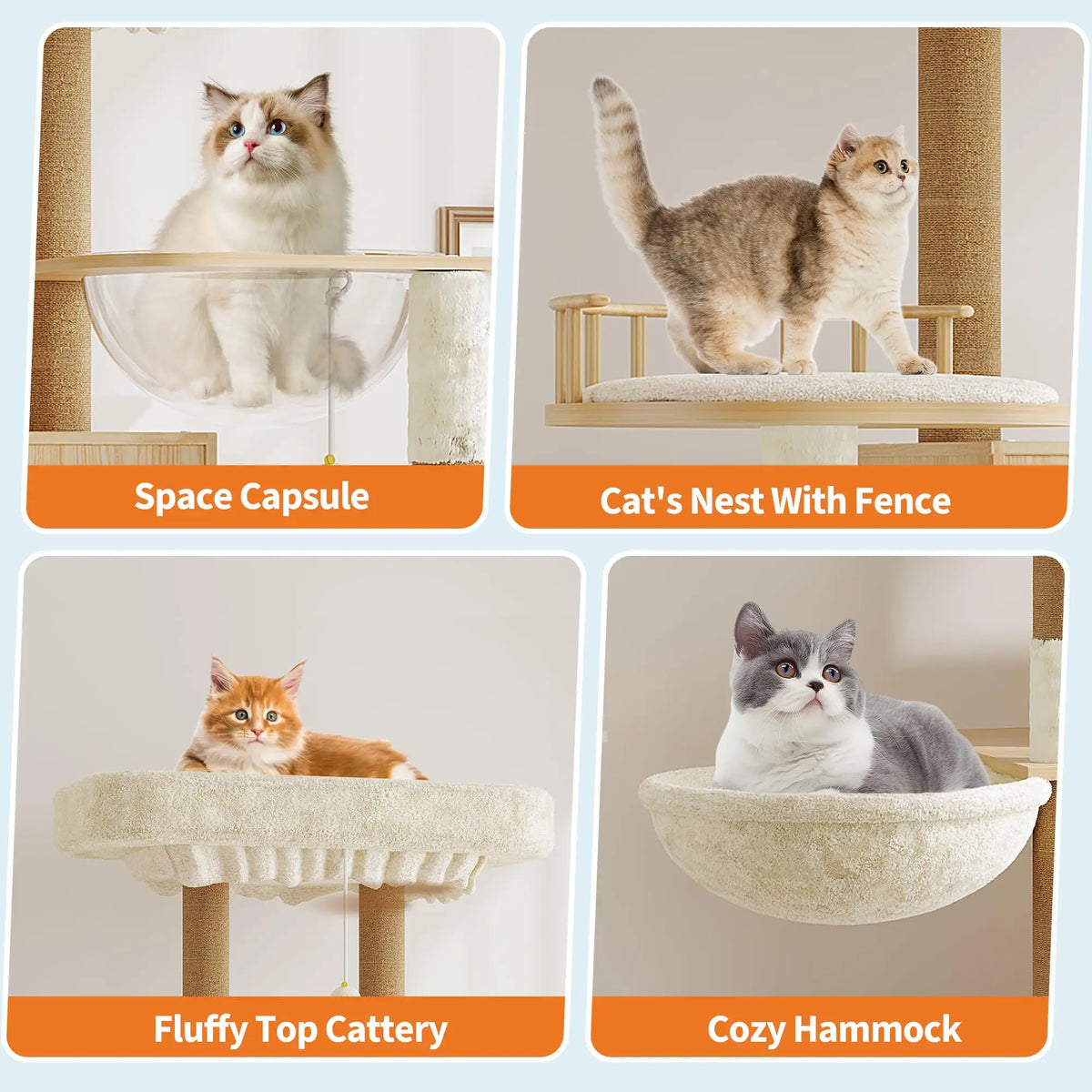 Studyset Multi Level Cat Tree With Hidden Litter Box