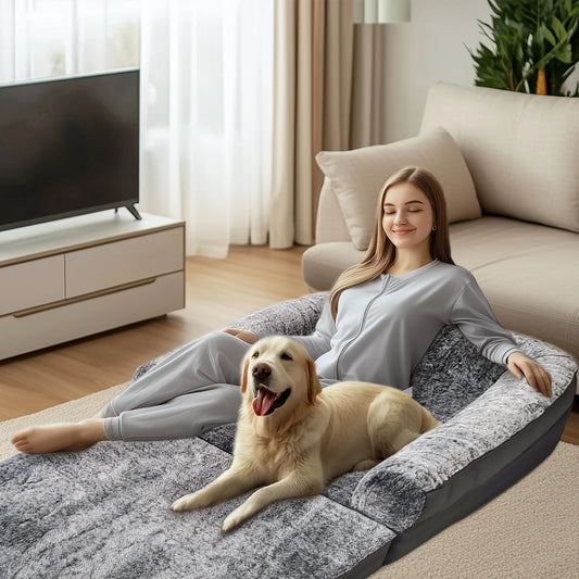 Bingopaw Orthopedic Adult And Pet Foldable Plush Bed