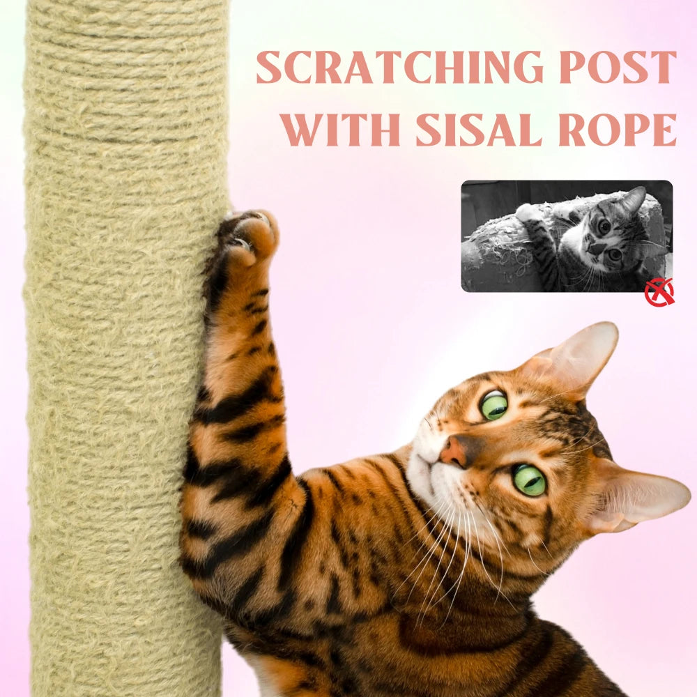 Premium Multi Level Cat Tree With Condo And Hammock
