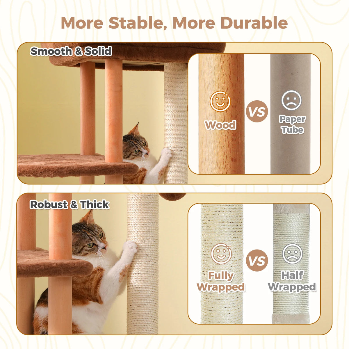 PAWZ Road Four Tier Cat Tree With Sisal Posts