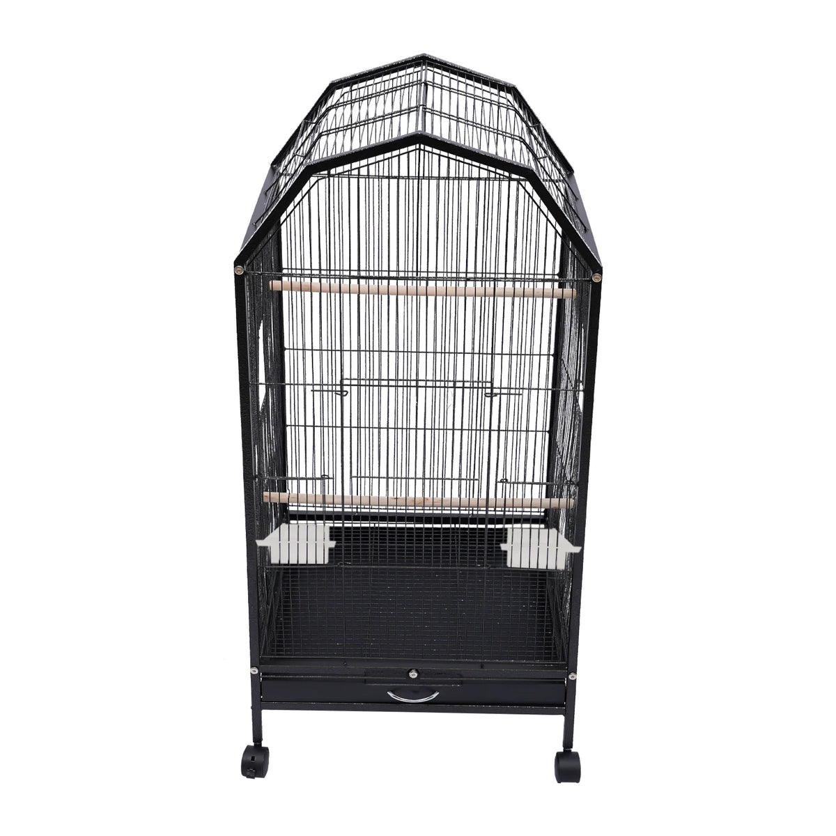 Metal Bird Flight Cage With Stand And Wheels For Parakeets