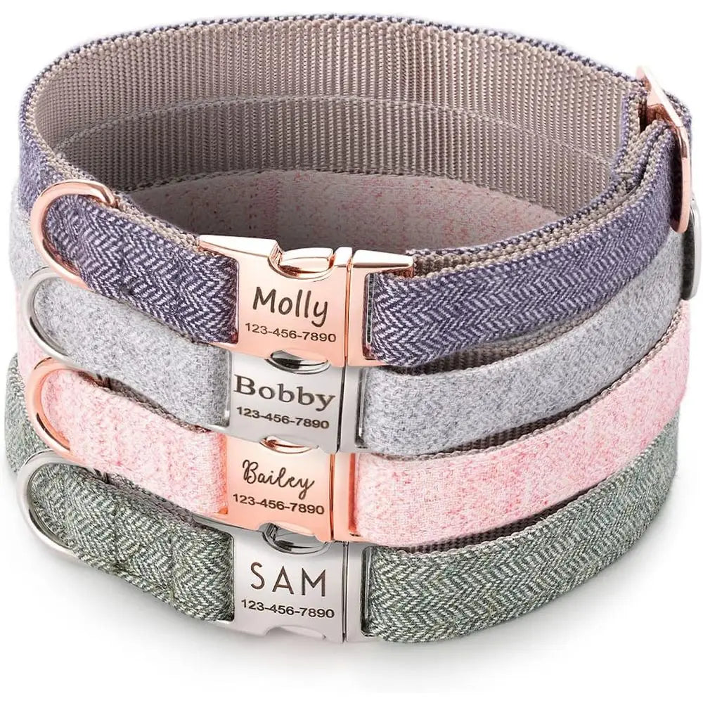 Personalized Engraved Stainless Steel Adjustable Pet Dog Collar