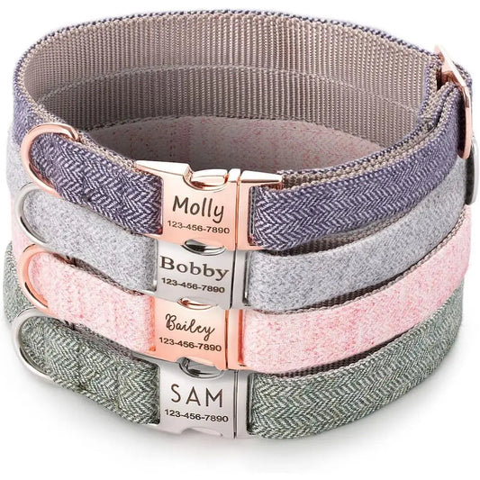Personalized Engraved Stainless Steel Adjustable Pet Dog Collar