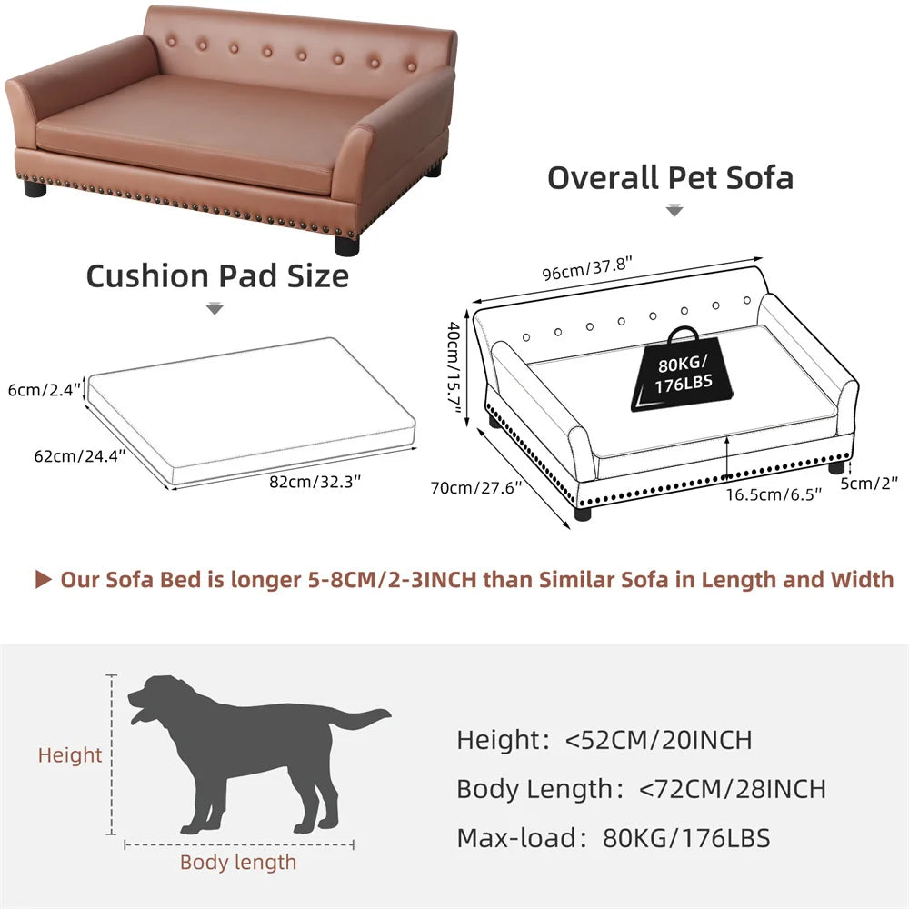 Borwart Heavy Duty Raised Pet Sofa With Comfortable Pad