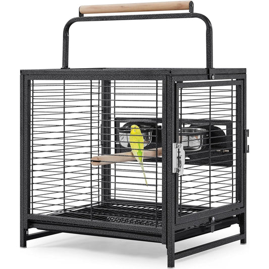 HiMISS Portable Bird Cage With Removable Tray And Perch