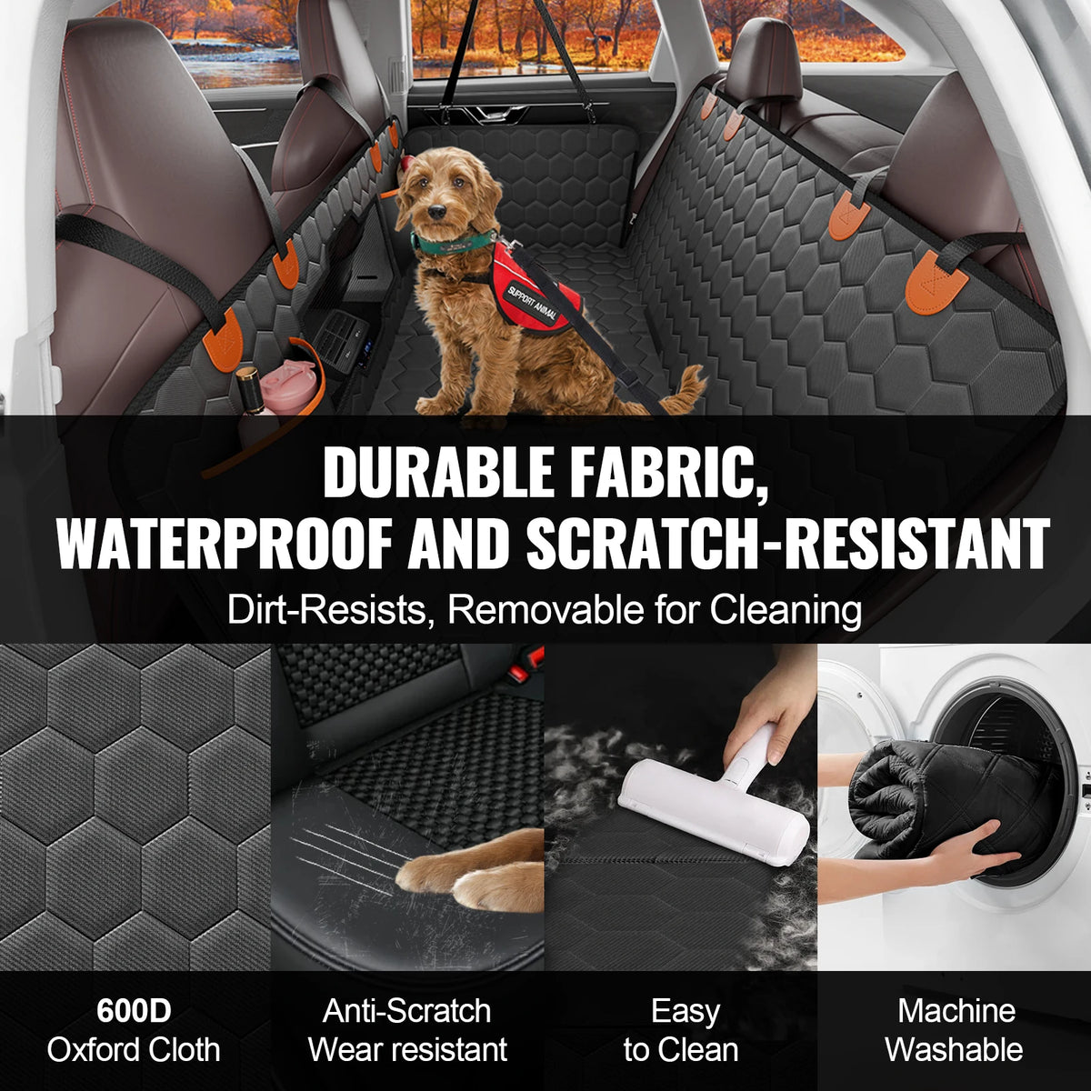 SucceBuy Dog Back Seat Extender Car Seat Cover Hammock
