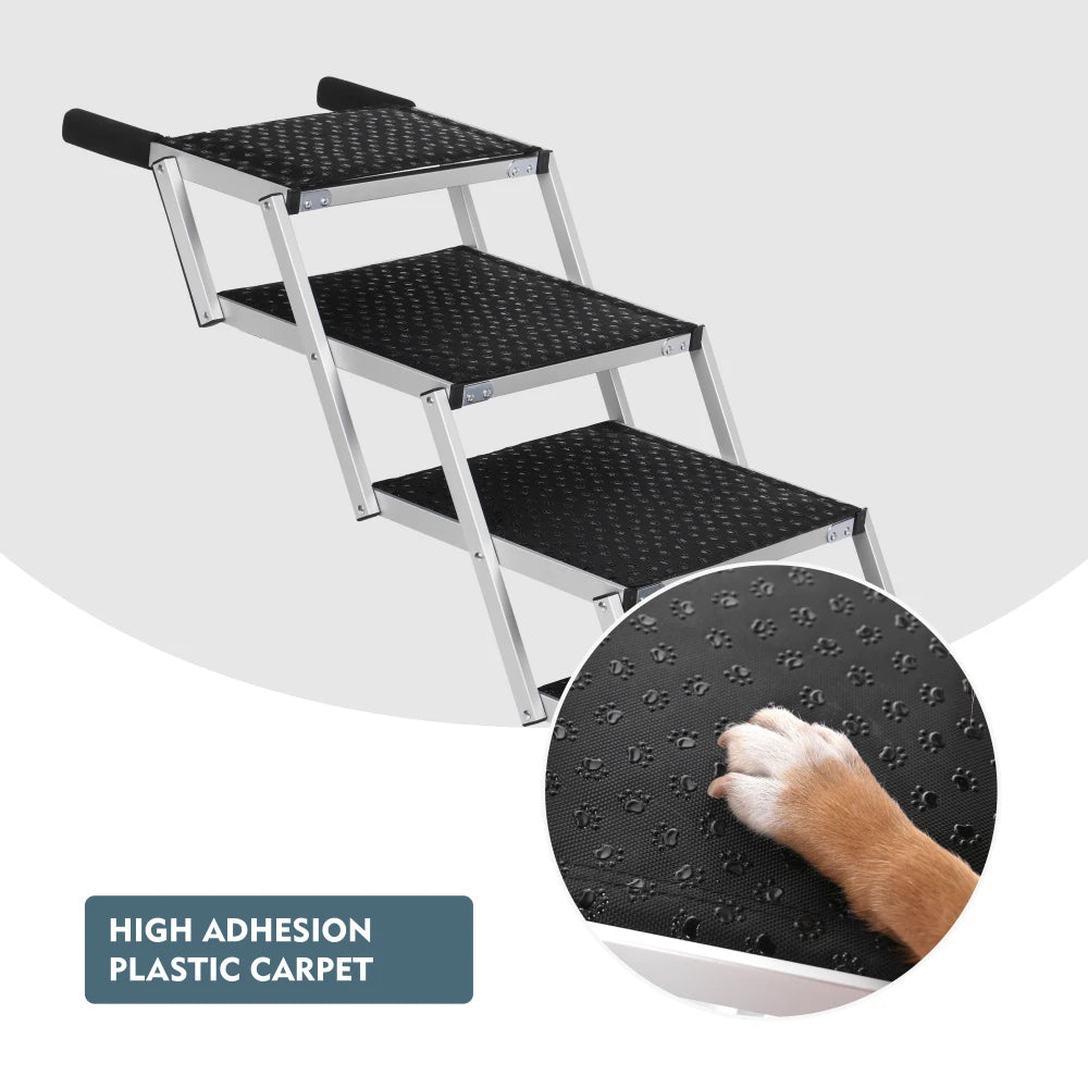 LISM Foldable Aluminum Dog Ramp With Non Slip Surface
