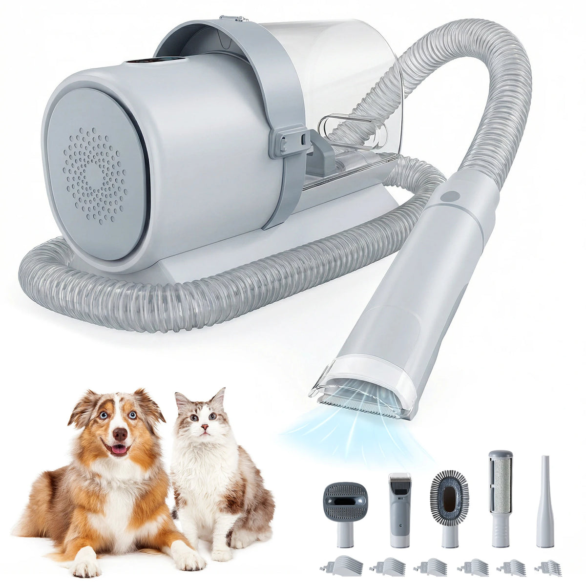 Professional Low Noise Cordless Pet Grooming Vacuum And Clipper Kit