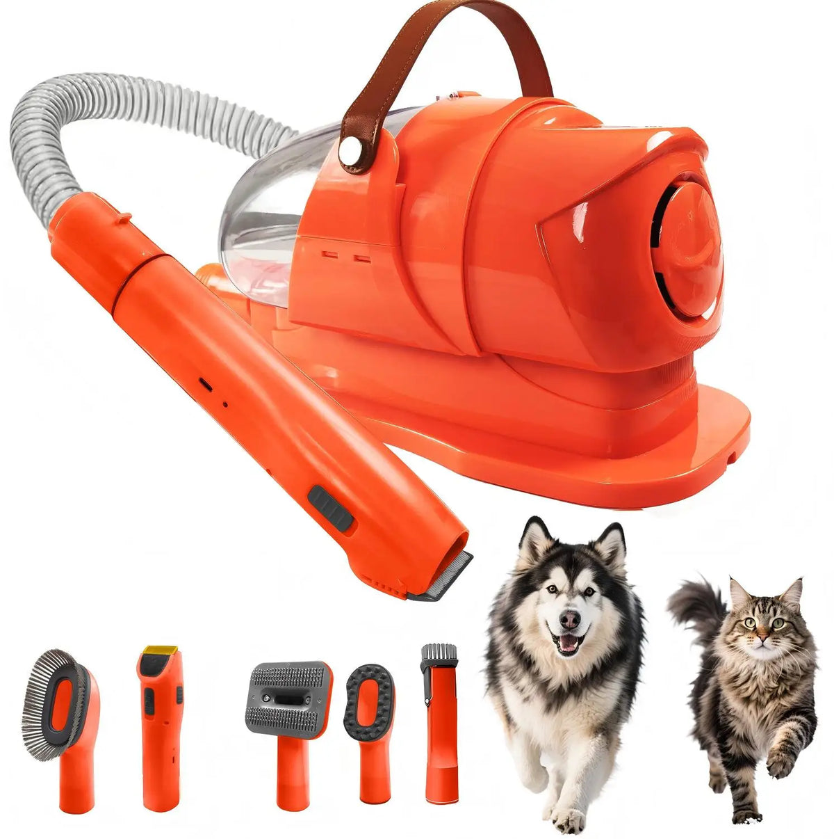 Pet Grooming Vacuum Kit With Hair Removal Clippers For Dogs