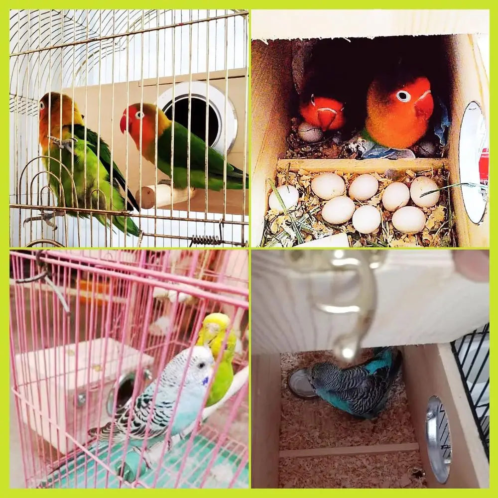 Parakeet Nest Box Budgie Nesting House Cockatiel Breeding Parrots Mating Box for Lovebirds Small and Medium-Sized Birds（S）