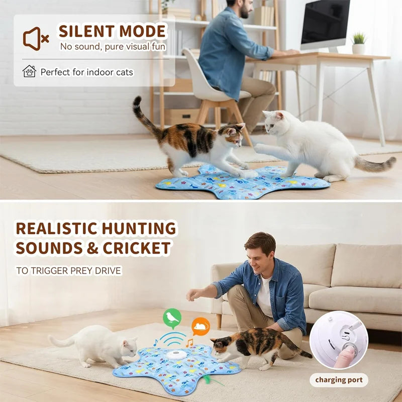 Automatic Cat Hunting Turntable Playstick Hide Cover Toy