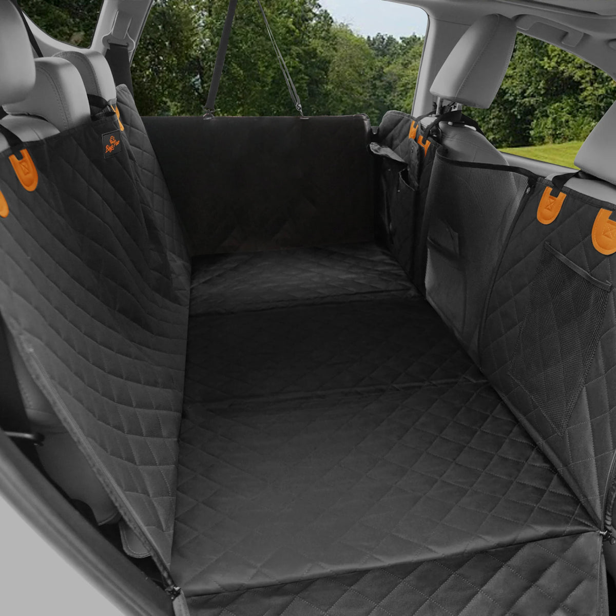 Borwart Waterproof Dog Car Back Seat Extender Cover