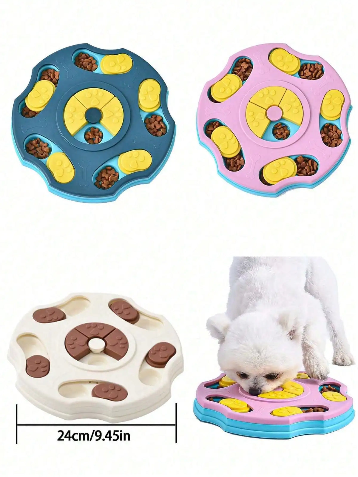 Interactive Pet Training Puzzle Toy Slow Feeder Bowl
