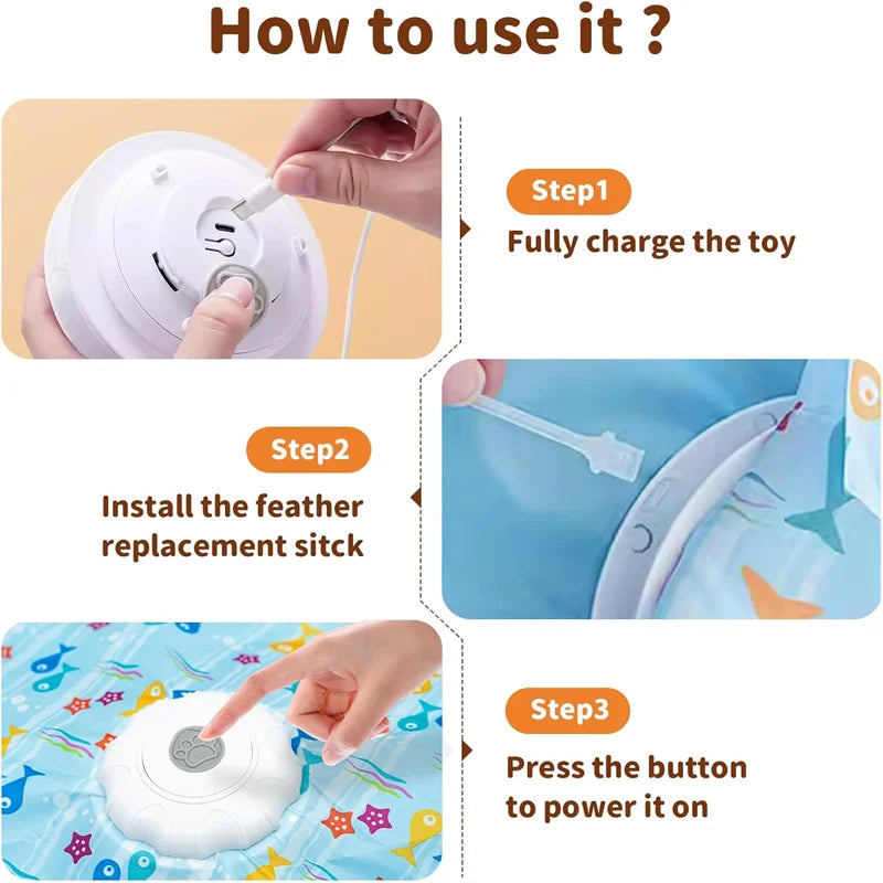 Automatic Cat Hunting Turntable Playstick Hide Cover Toy