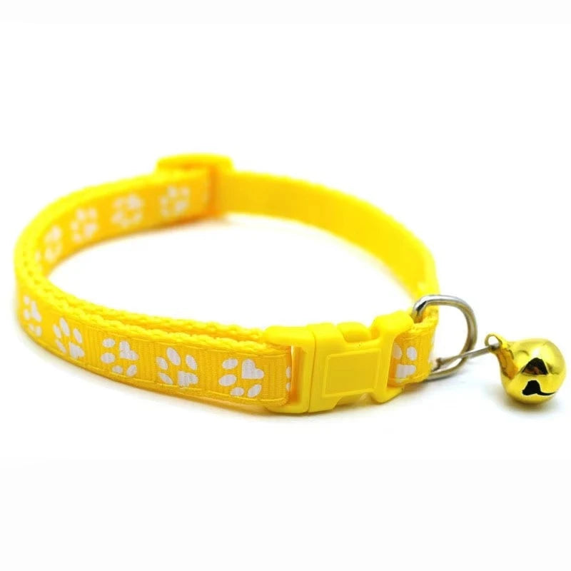 Decorative Adjustable Cat Collar With Bell And Ribbon