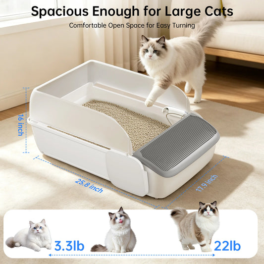 Smart App Automatic Self Cleaning Open Cat Litter Box