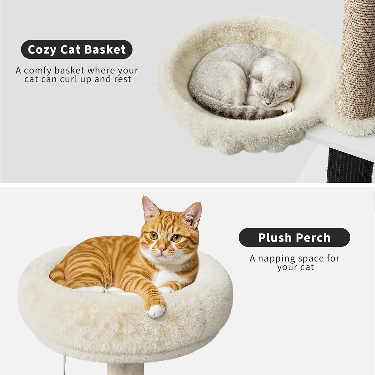 Garvee Cat Tree With Hidden Litter Box And Padded Hammock